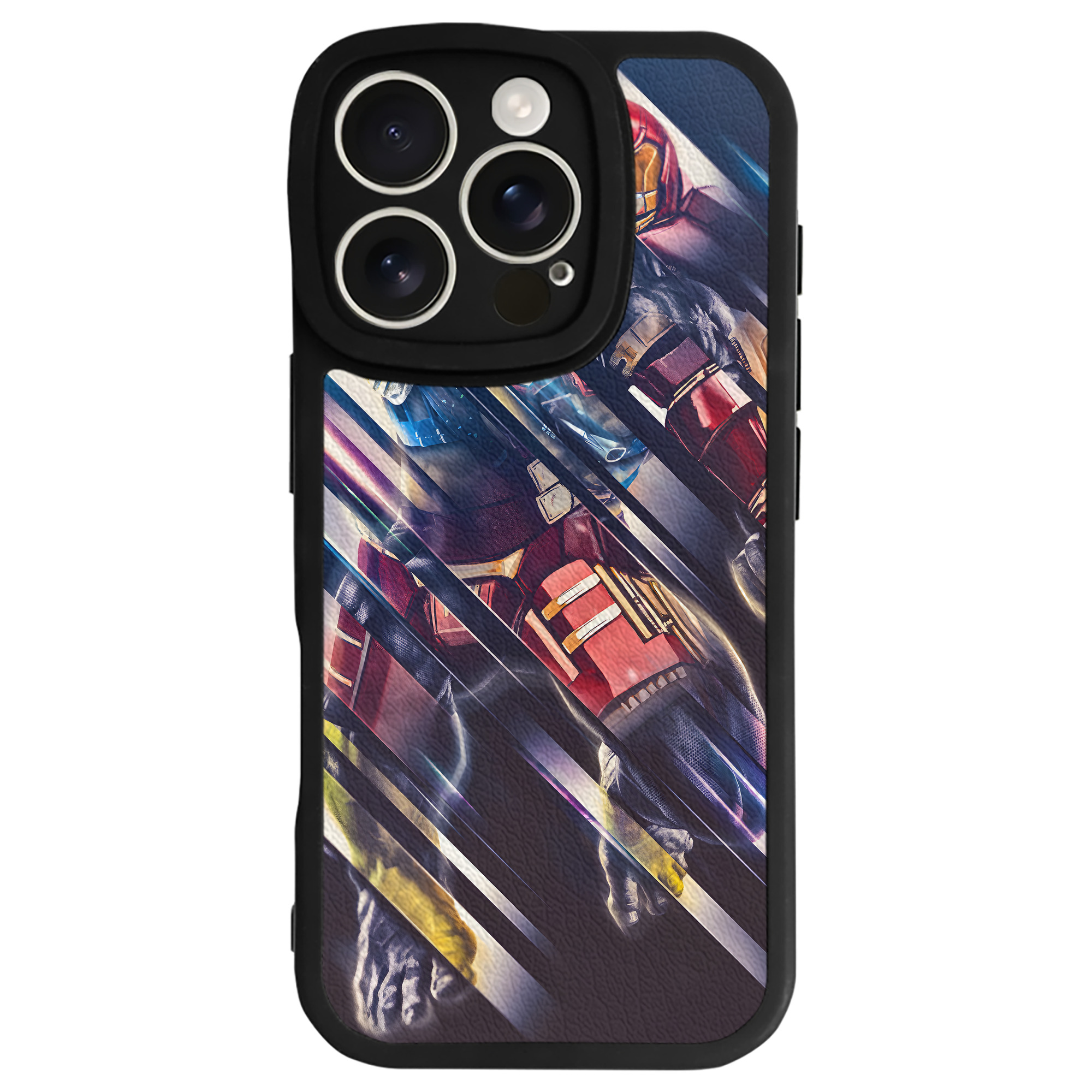 （画像用） アベンジャーズ The Avengers 【iPhone 16シリーズ対応】シリコンスマホケース（レザー調） 材質：シリコン
